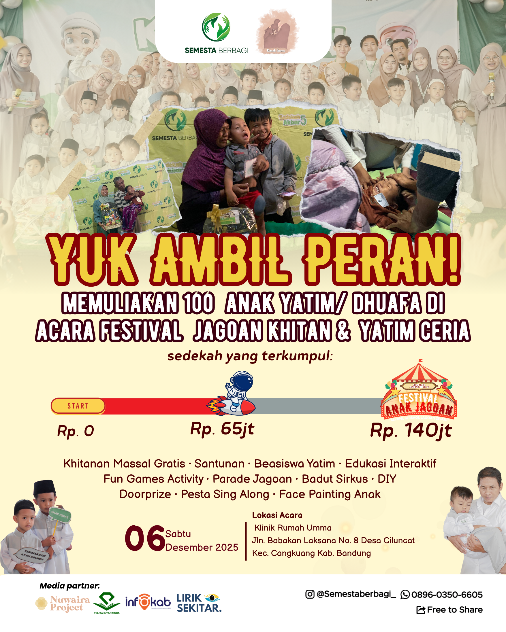 Memuliakan 100 anak yatim dan dhuafa